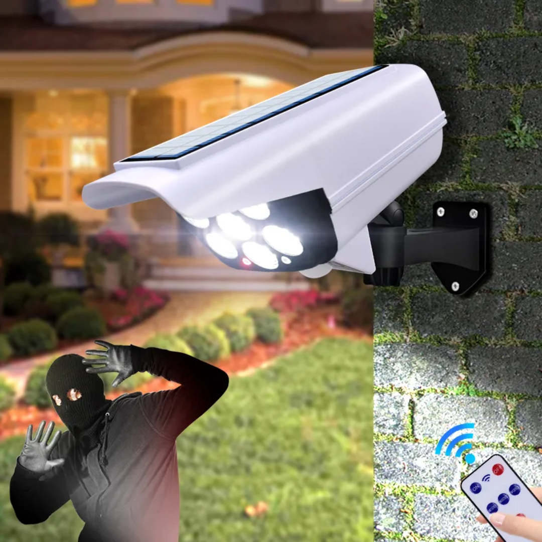 Solar Dummy Security Camera Motion Sensor Outdoor LED Light