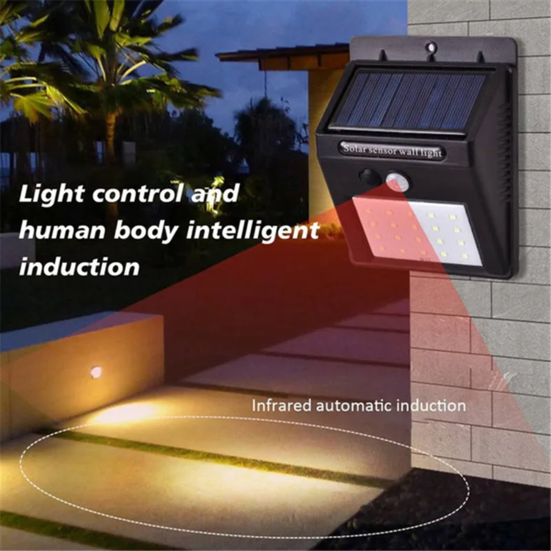 Mini 20 LED Solar Wall Light – Motion Sensor | Outdoor Use