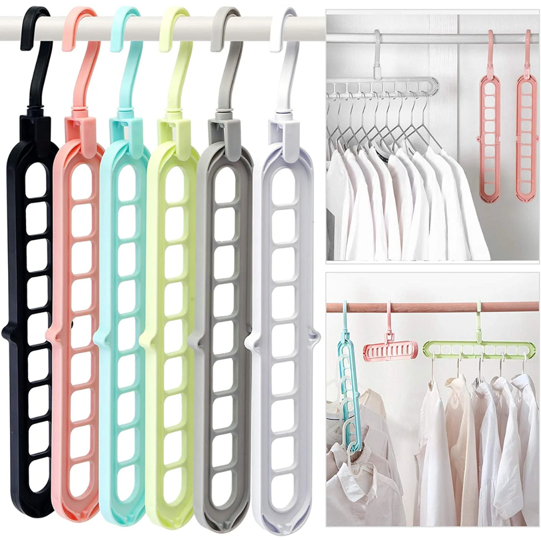 Magic 9-Hole Hanger Adjustable Space-Saving Closet Organizer