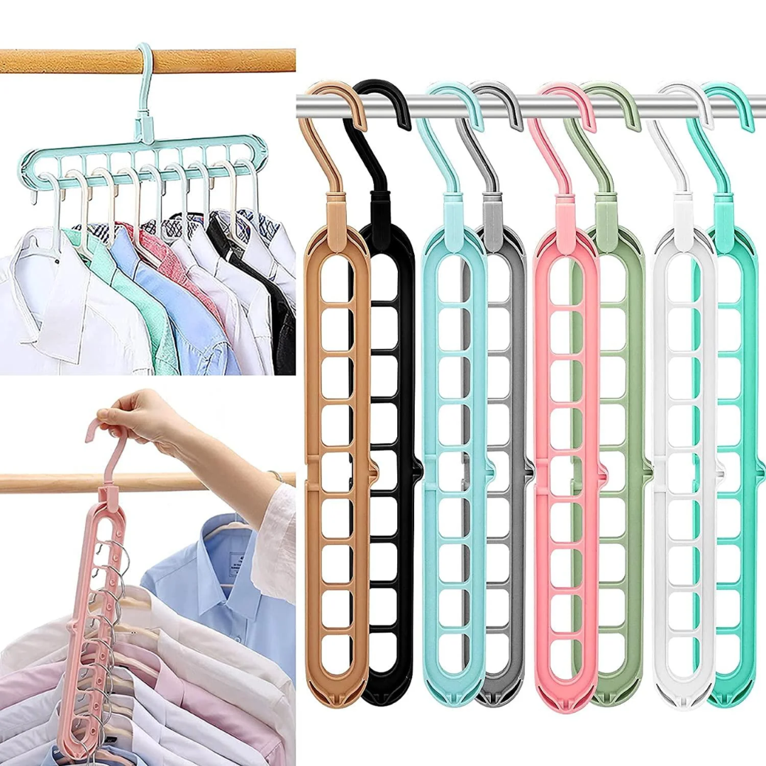 Magic 9-Hole Hanger Adjustable Space-Saving Closet Organizer