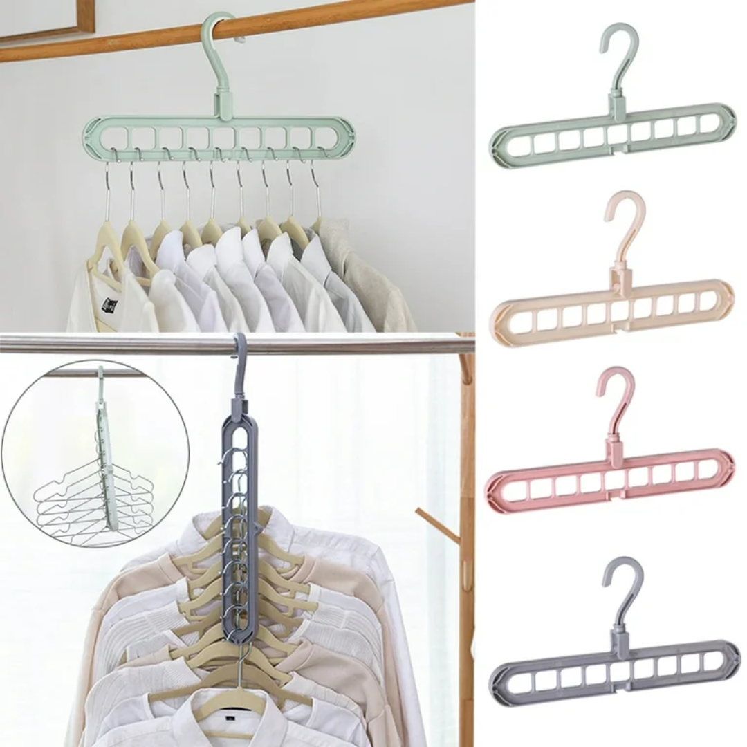 Magic 9-Hole Hanger Adjustable Space-Saving Closet Organizer