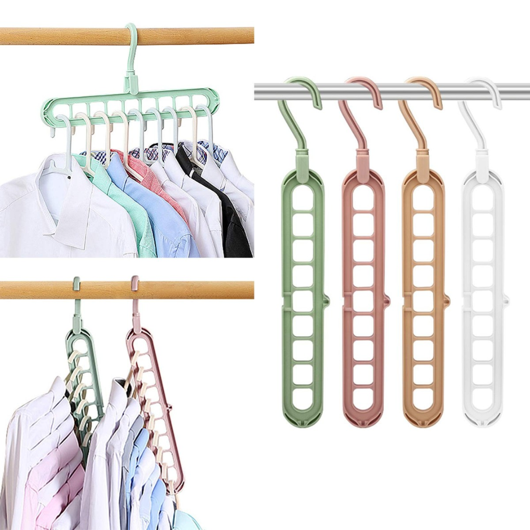 Magic 9-Hole Hanger Adjustable Space-Saving Closet Organizer
