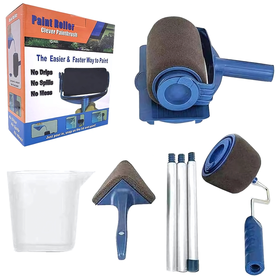 Premium Paint Roller Set for Walls & Ceilings | Drip-Free, Reusable DIY Painting Tool