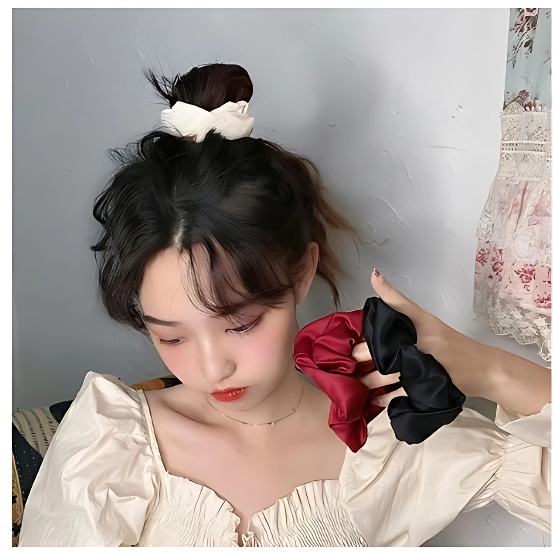 1PC Satin Silk Hair Scrunchie Hair Tie for Women