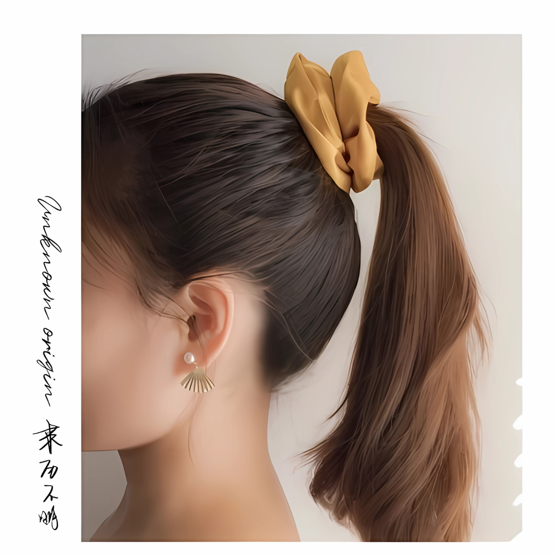 1PC Satin Silk Hair Scrunchie Hair Tie for Women