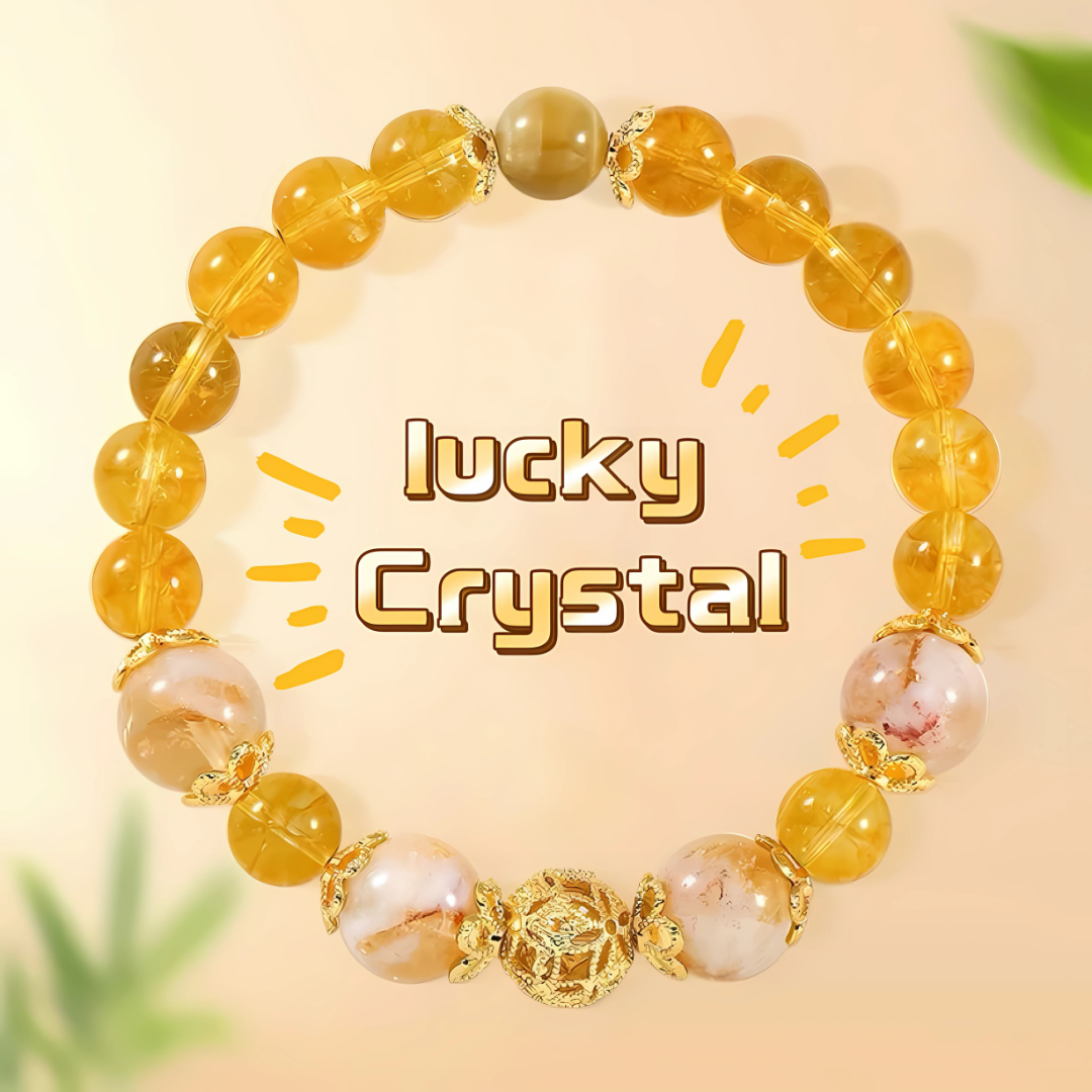 Natural Citrine Crystal Bracelet for Wealth & Good Luck