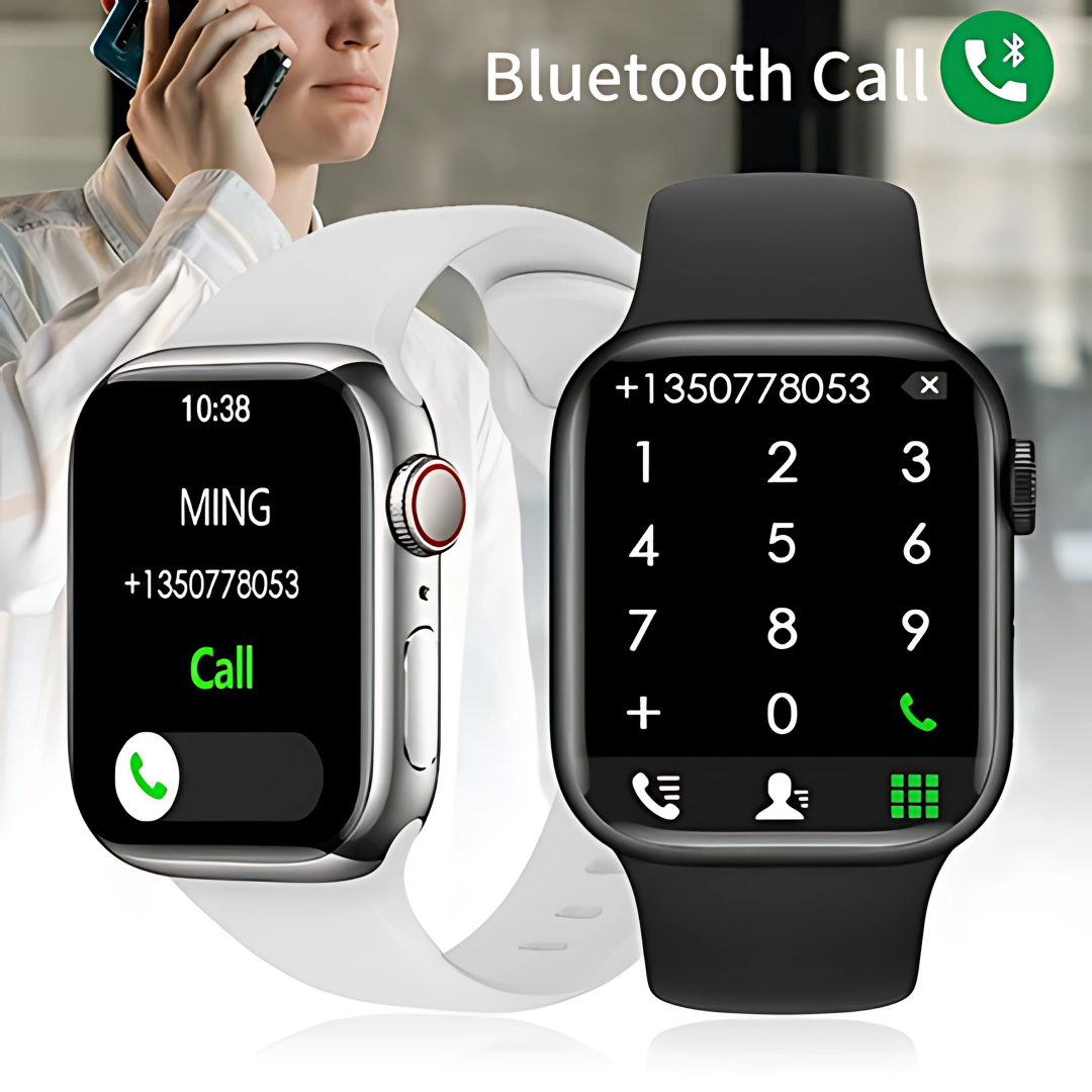 Smart Watch Waterproof Bluetooth Heart Rate, BP Monitor for Men & Women