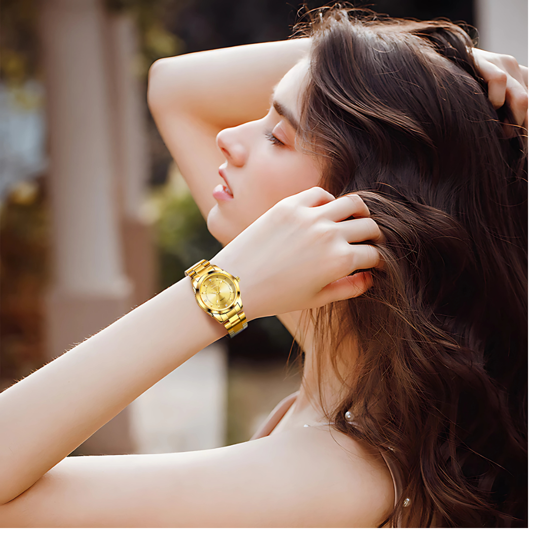 Women’s Waterproof Quartz Watch Stainless Steel Wristwatch