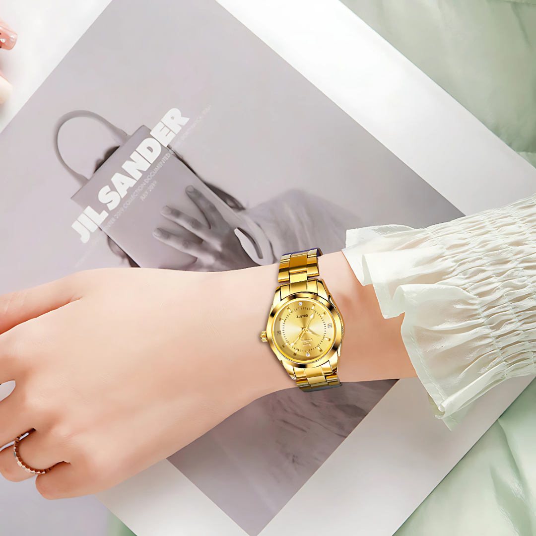 Women’s Waterproof Quartz Watch Stainless Steel Wristwatch