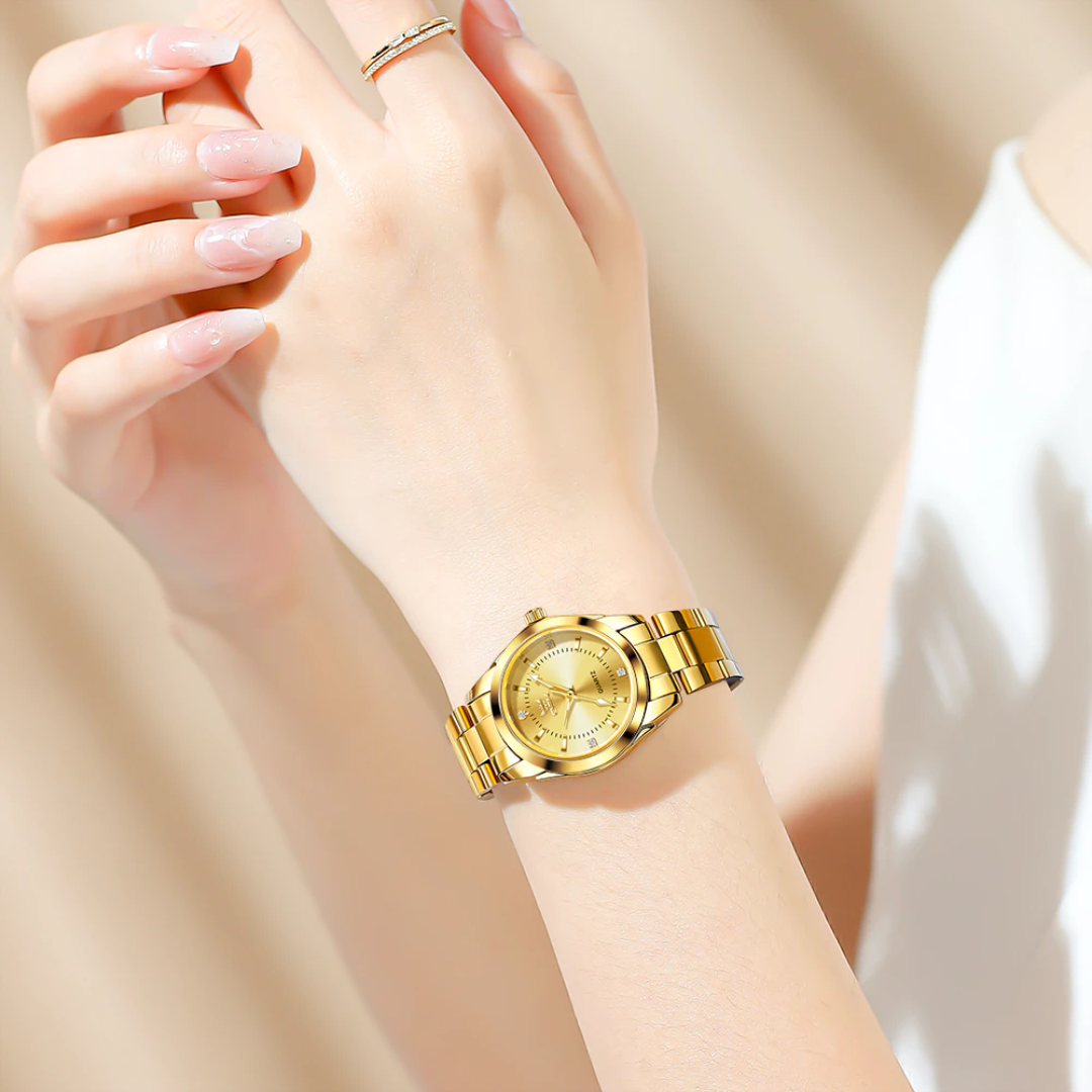 Women’s Waterproof Quartz Watch Stainless Steel Wristwatch