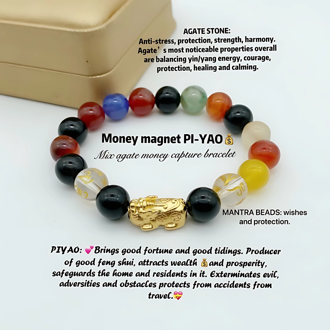 Lucky Charm Pi Yao (Pixiu) Wealth & Protection Feng Shui Bracelet