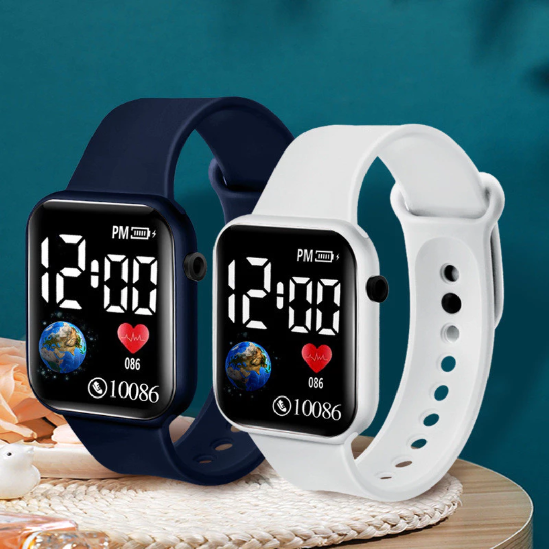 Unisex Waterproof Sport Watch Durable Silicone Strap