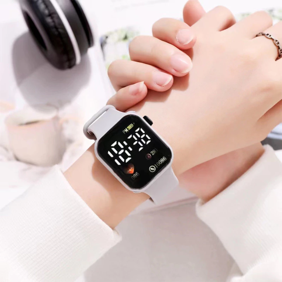 Unisex Waterproof Sport Watch Durable Silicone Strap