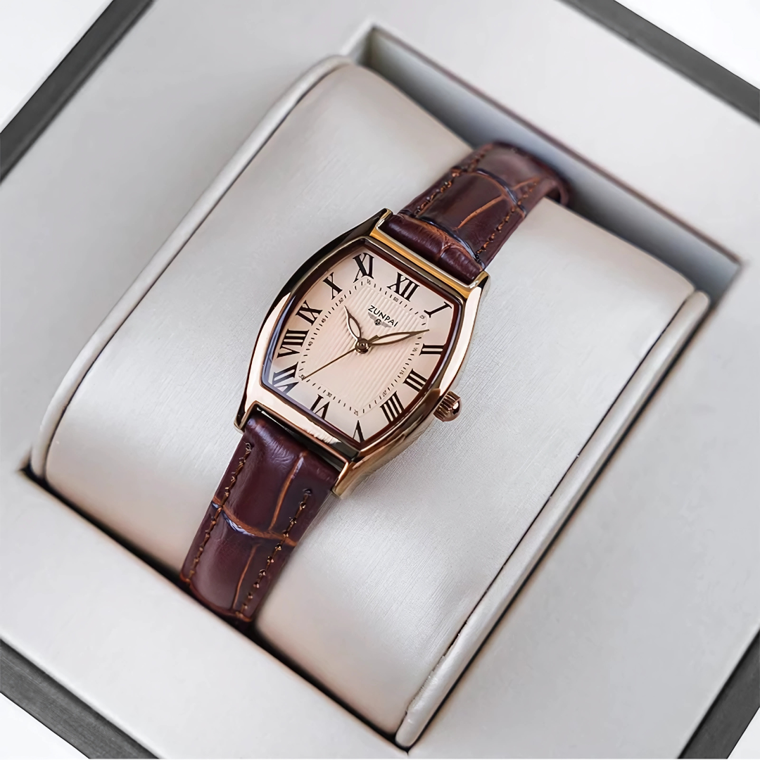 Women’s Quartz Leather Watch Gift Set – Waterproof