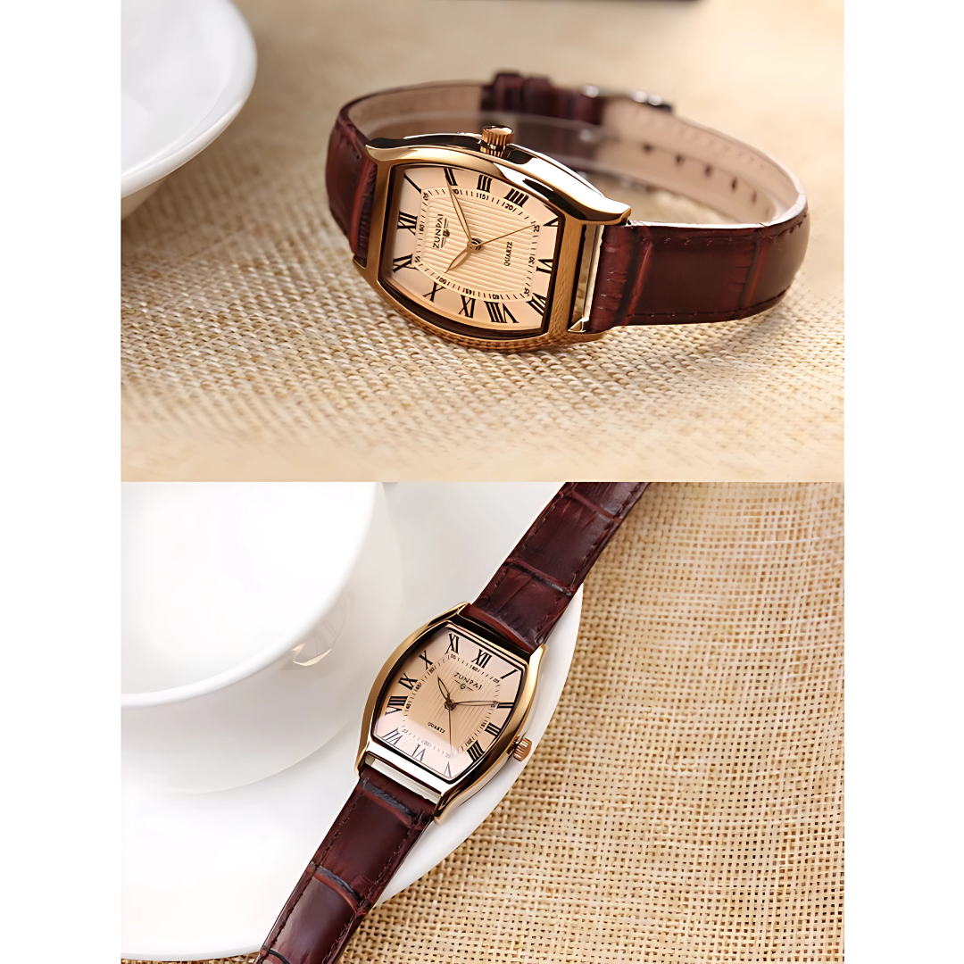 Women’s Quartz Leather Watch Gift Set – Waterproof