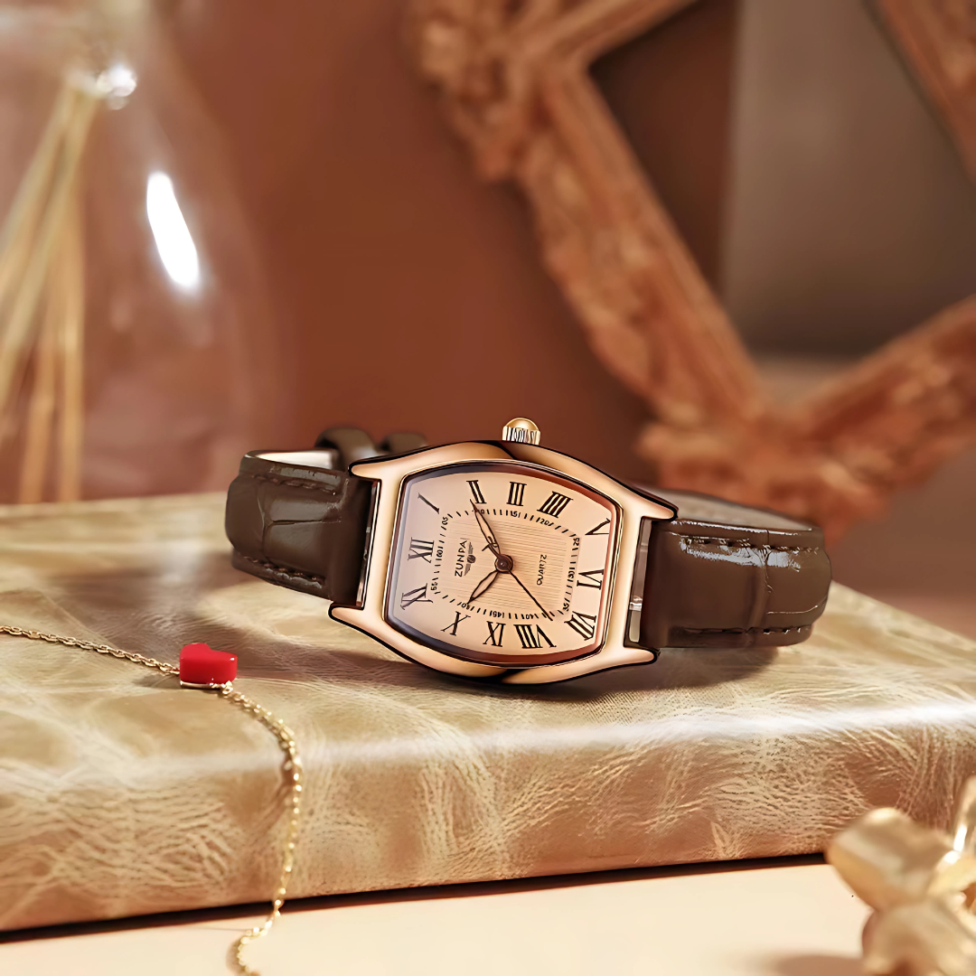 Women’s Quartz Leather Watch Gift Set – Waterproof