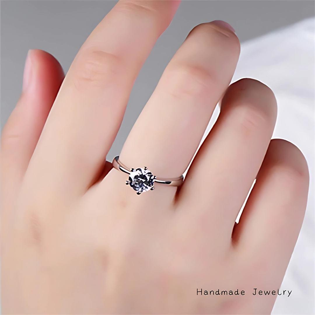 Promise Ring for Women Adjustable Wedding Zircon Ring