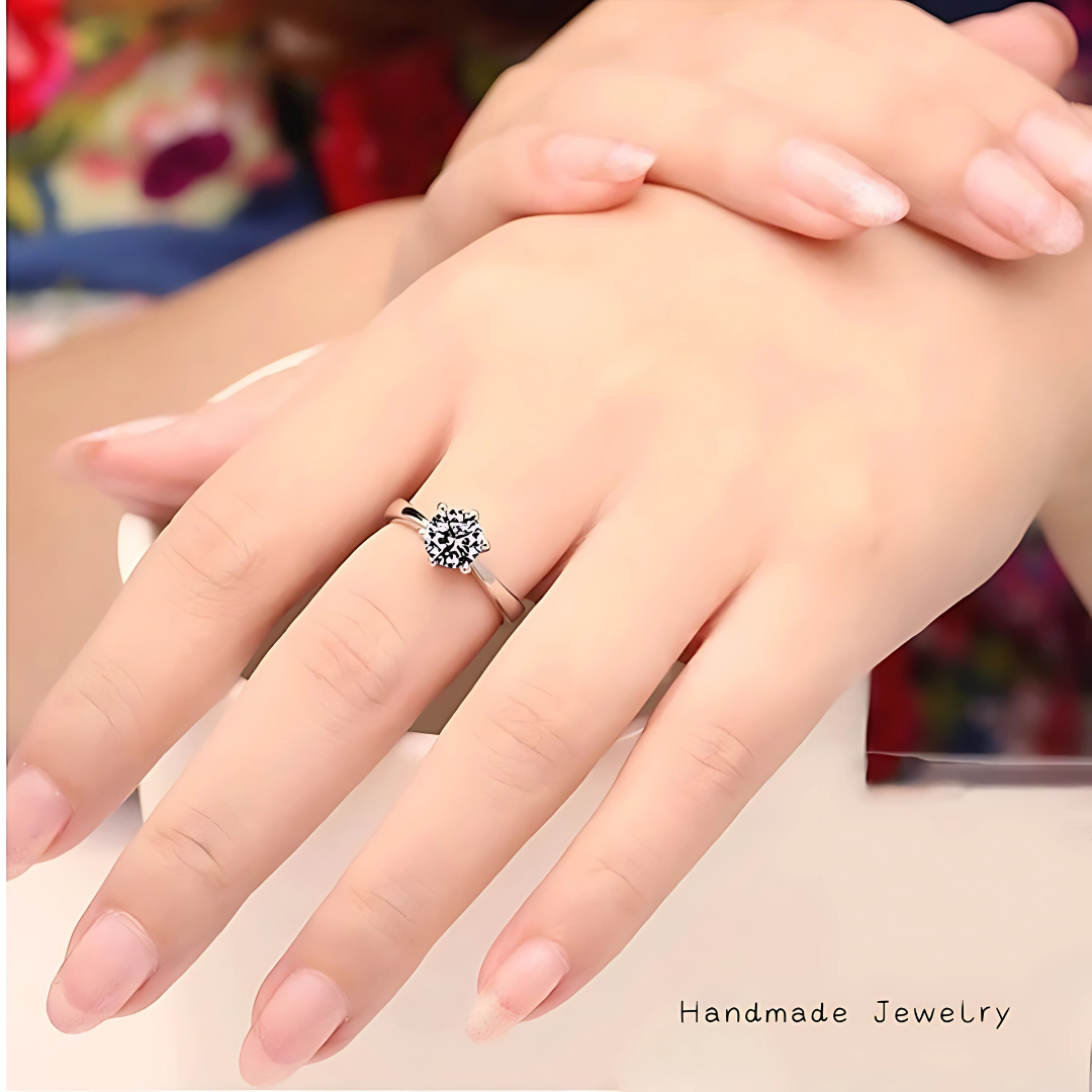 Promise Ring for Women Adjustable Wedding Zircon Ring