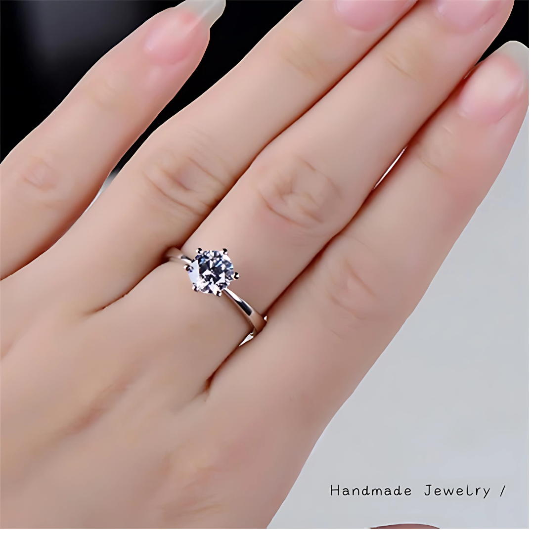 Promise Ring for Women Adjustable Wedding Zircon Ring