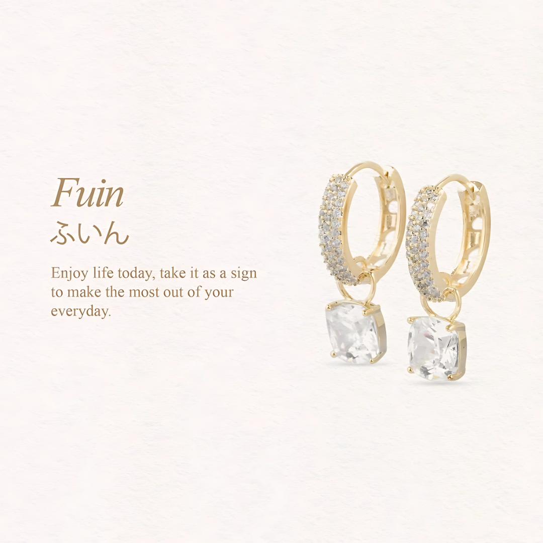 18K Gold Plated Fuin Drop Earrings for Women