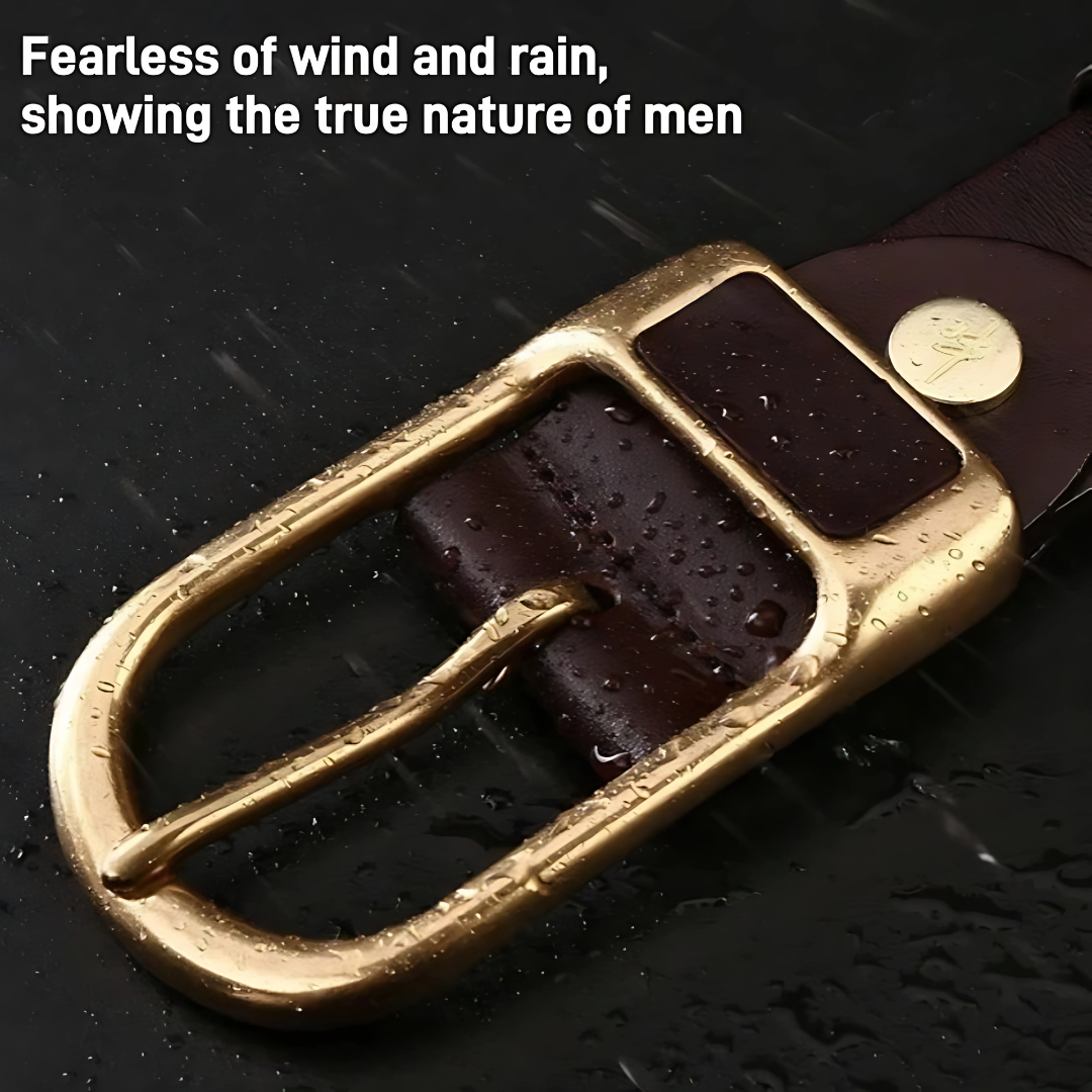 Men's Retro Leather with Pin Buckle Casual Jeans Belt