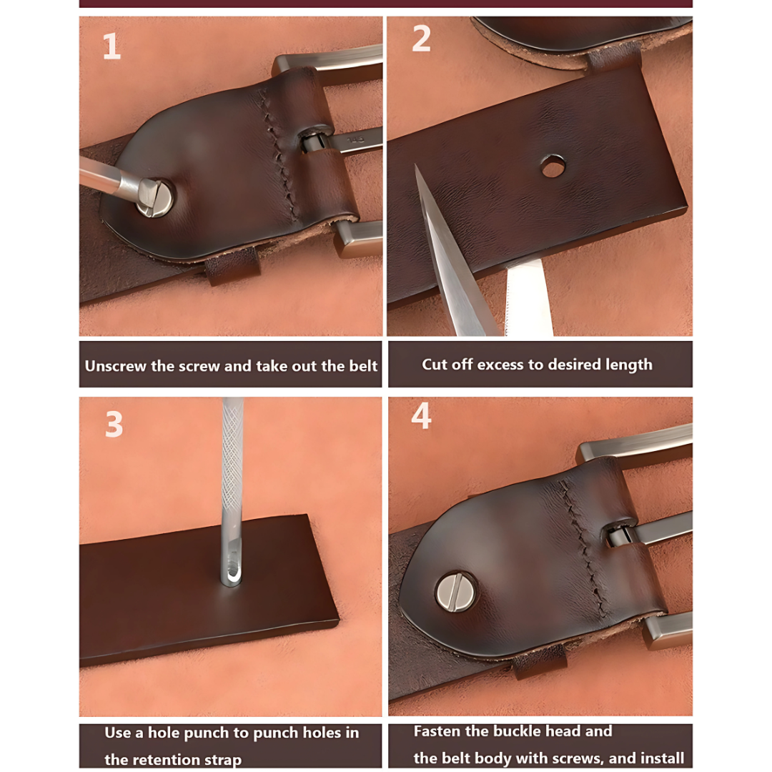Men's Retro Leather with Pin Buckle Casual Jeans Belt