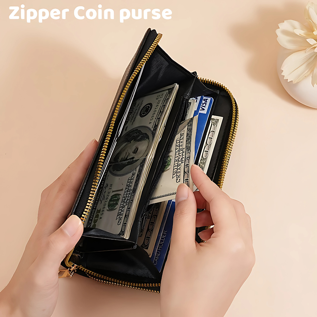 Korean Women’s Long Wallet with Card Holder & Coin Purse