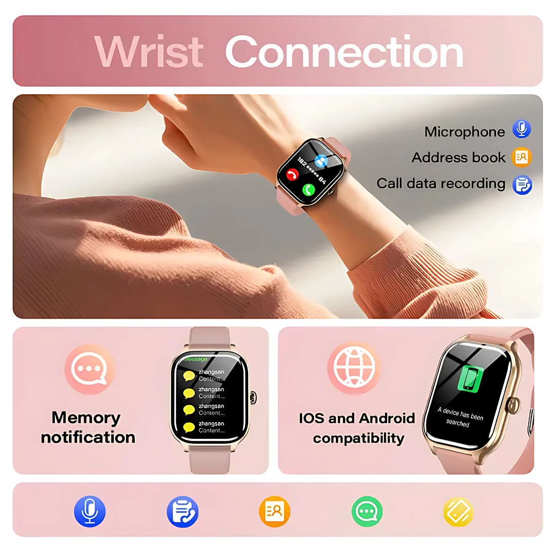H9 Smart Watch – 2.01” Bluetooth Sports & Fitness Tracker