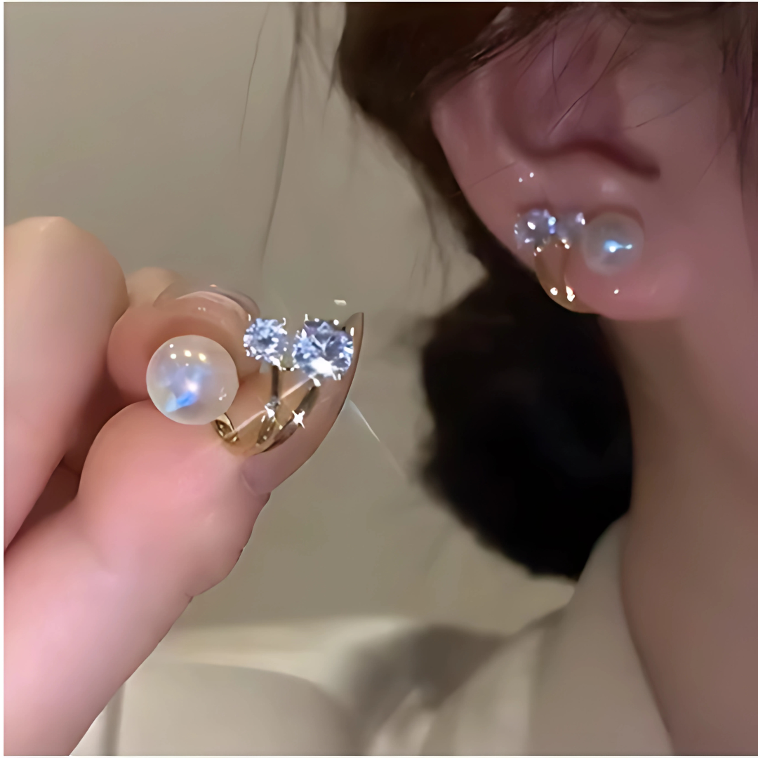 925 Sterling Silver Pearl Earrings Elegant Women’s Jewelry