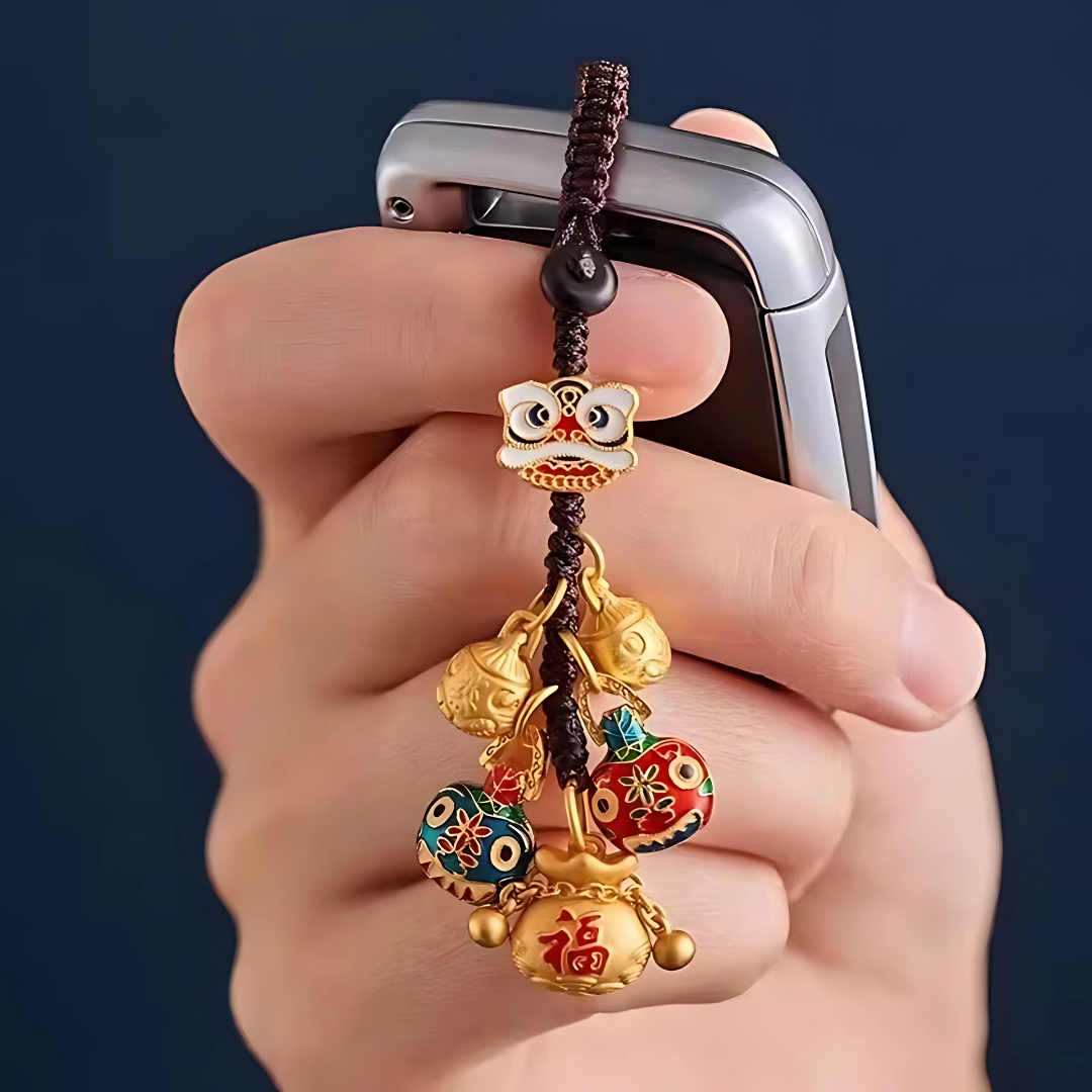 Feng Shui Wealth Protection Keychain – God of Wealth Pendant
