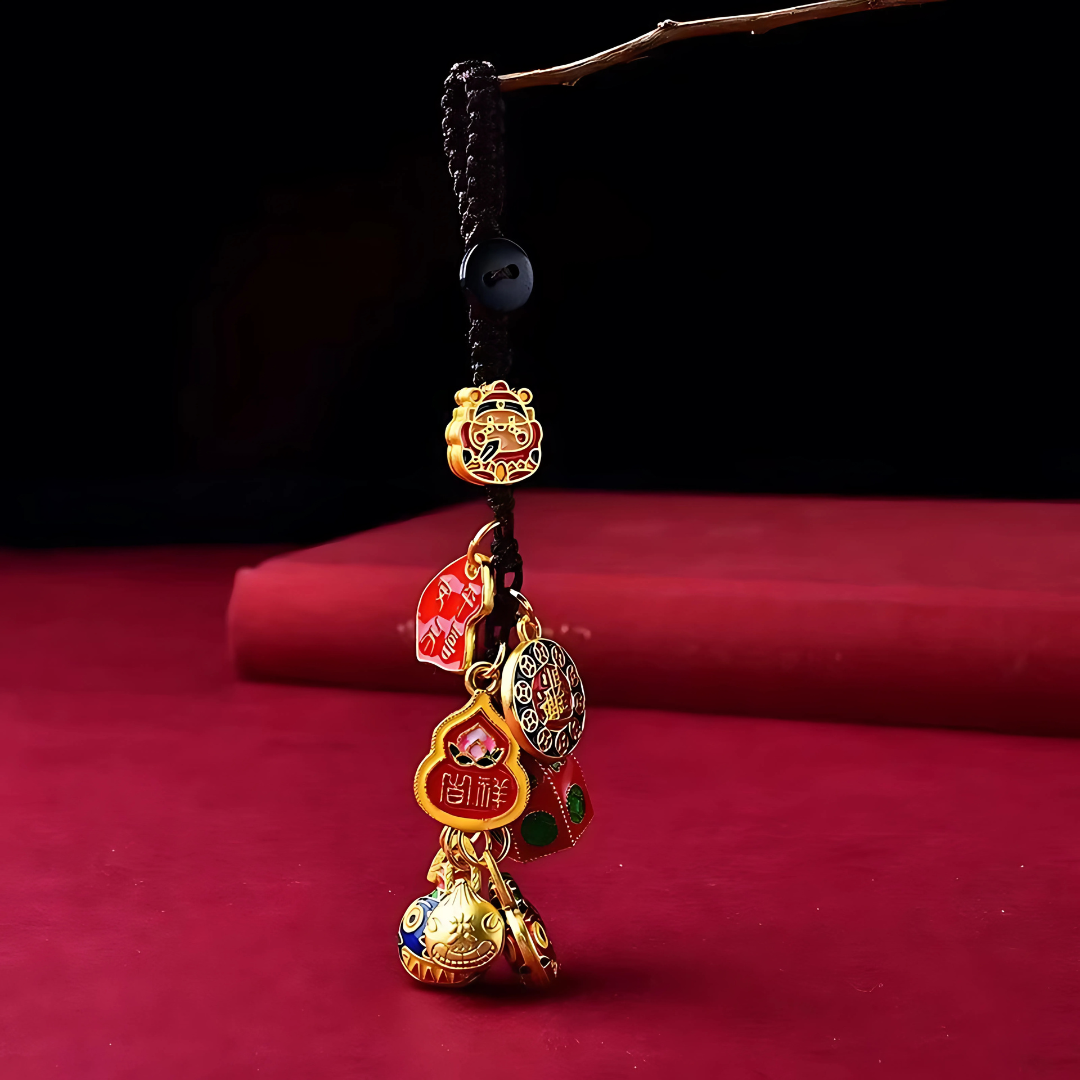 Feng Shui Wealth Protection Keychain – God of Wealth Pendant