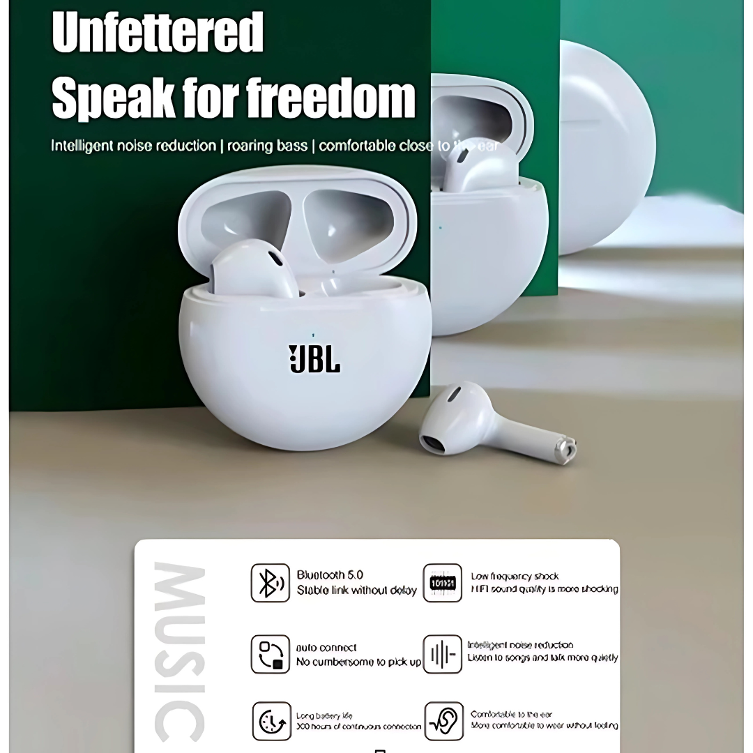 JBL Pro6 TWS Wireless Earbuds Bluetooth 5.1 Smart Touch