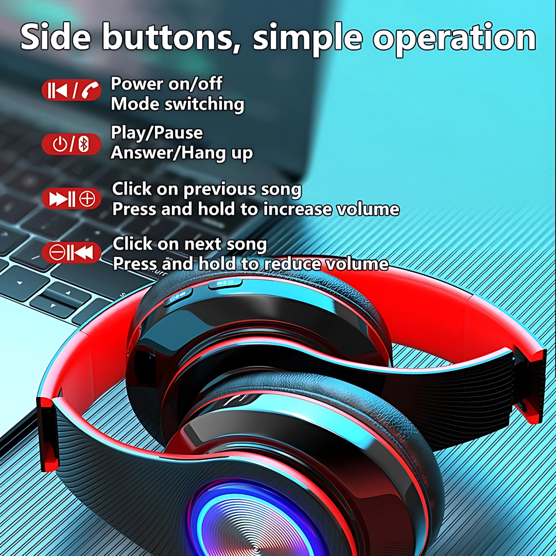 Over-Ear Bluetooth Wireless Headphones ANC Noise Cancelling