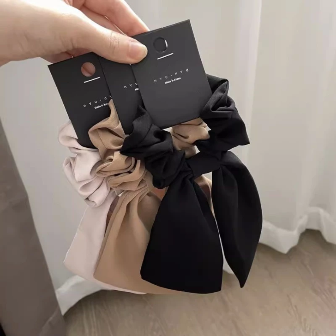 Simple High Ponytail Scrunchies | Elastic Hair Tie Rubber Band