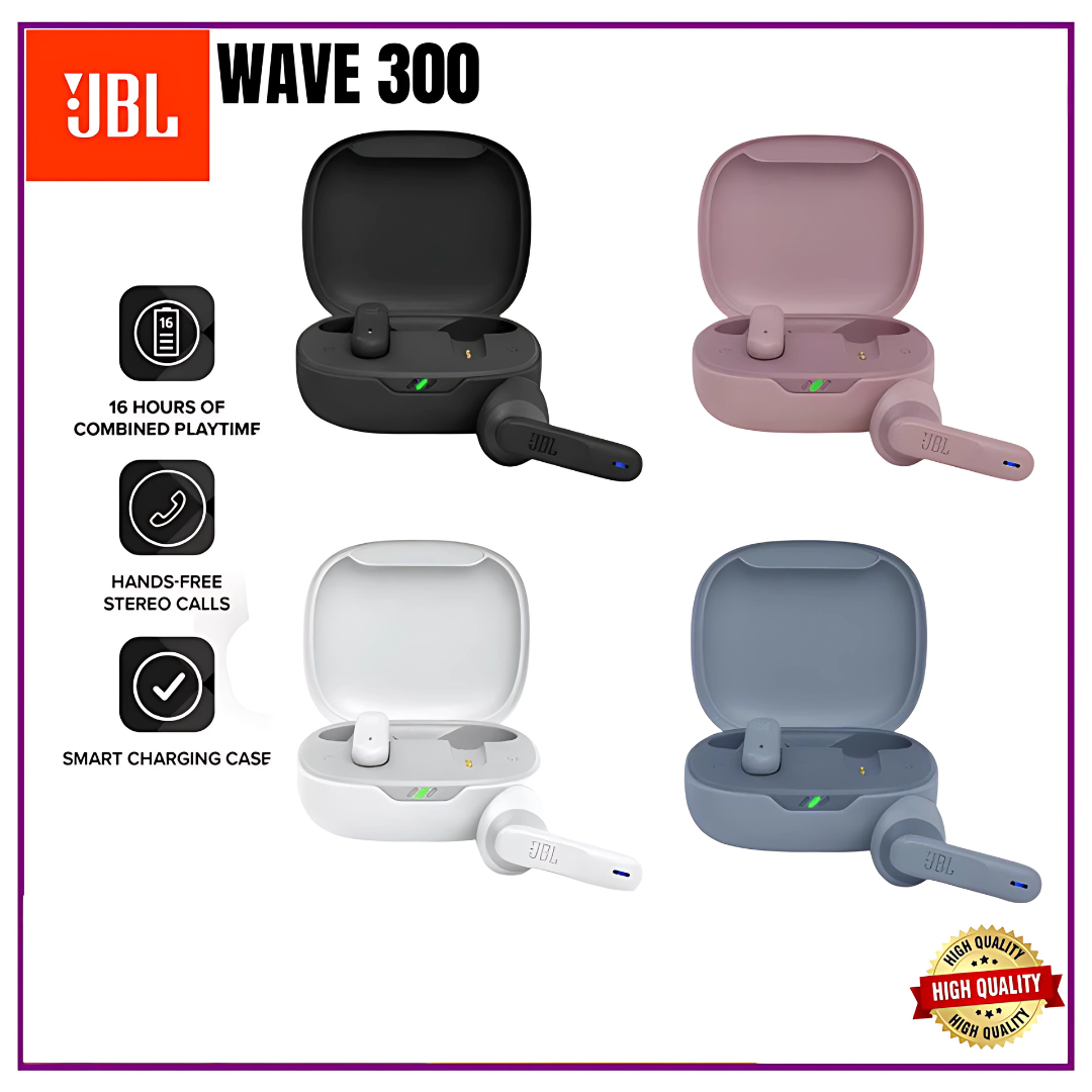 JBL T300WS TWS Wireless Bluetooth Earbuds | Deep Bass Headphones