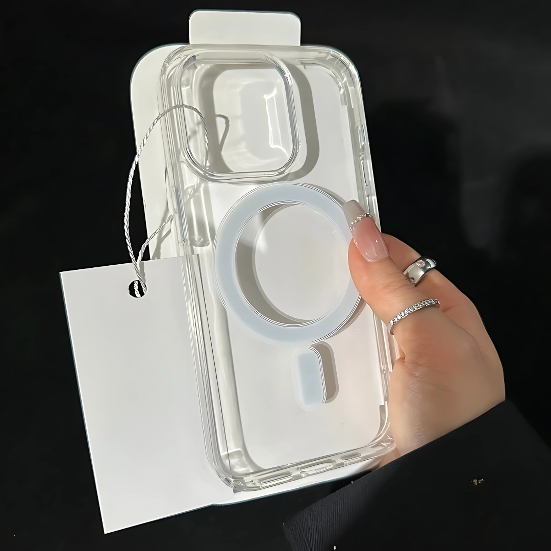 Transparent Magnetic iPhone Case – Clear Shockproof MagSafe Cover for iPhone