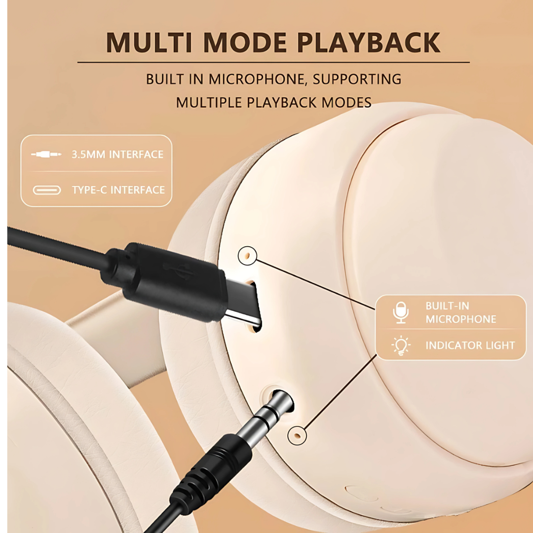 C2235 Wireless Bluetooth 5.0 Headphones Deep Bass & Noise Cancelling