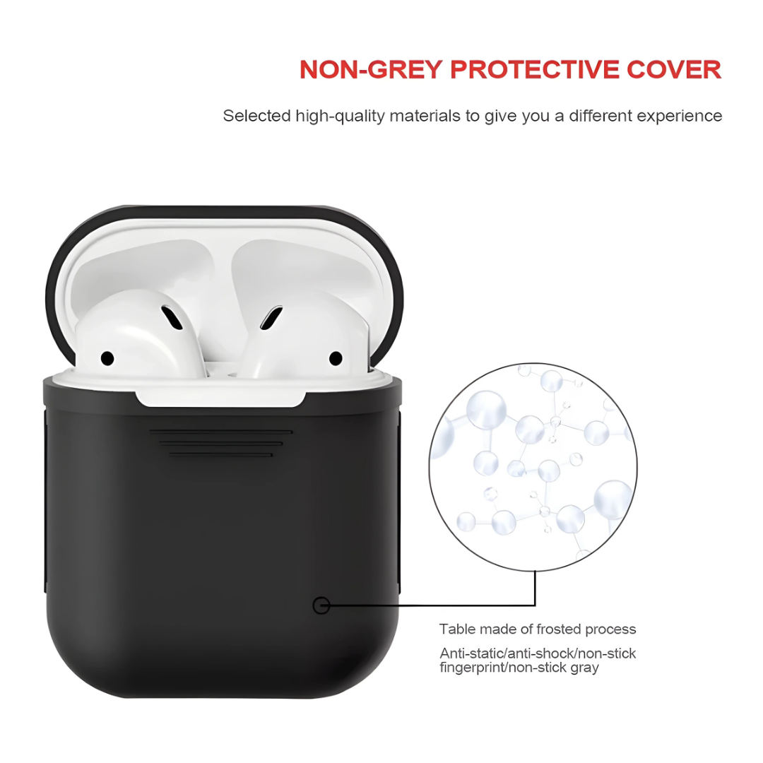 Shockproof Silicone Case for AirPods 1/2 Protective Cover with Easy Charging Access