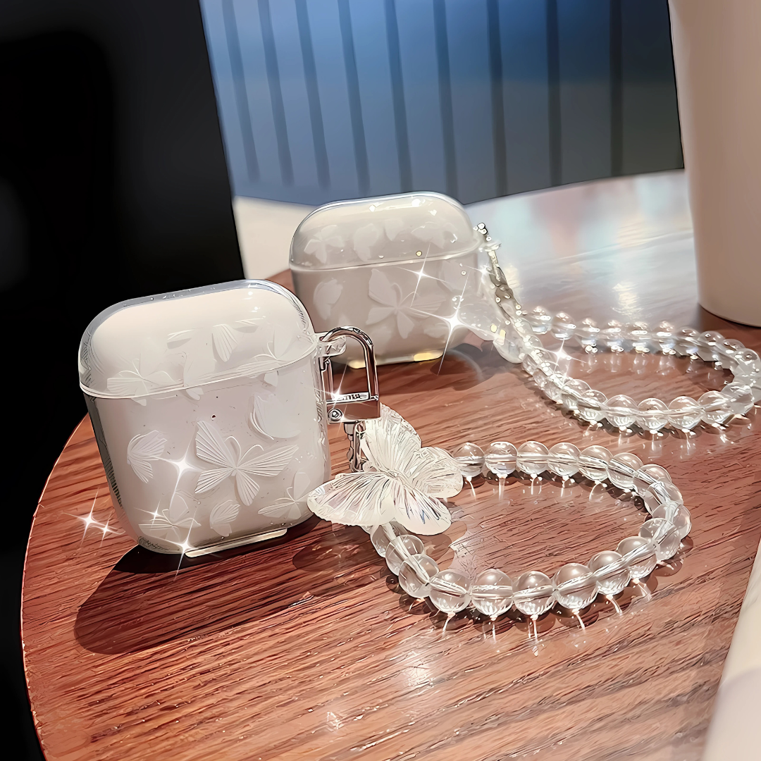 Cute Butterfly AirPods Case Soft Silicone Protective Cover for AirPods