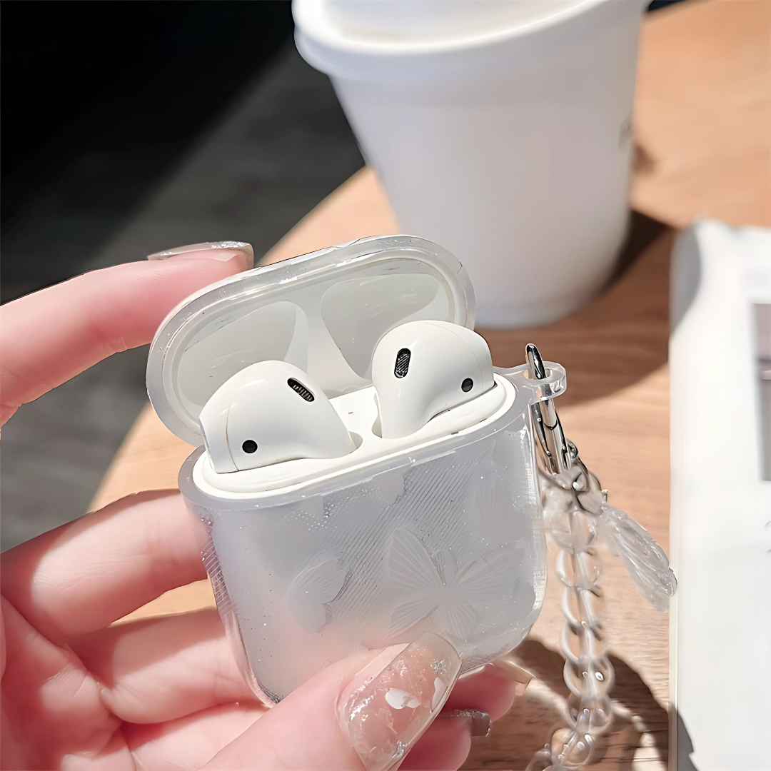 Cute Butterfly AirPods Case Soft Silicone Protective Cover for AirPods