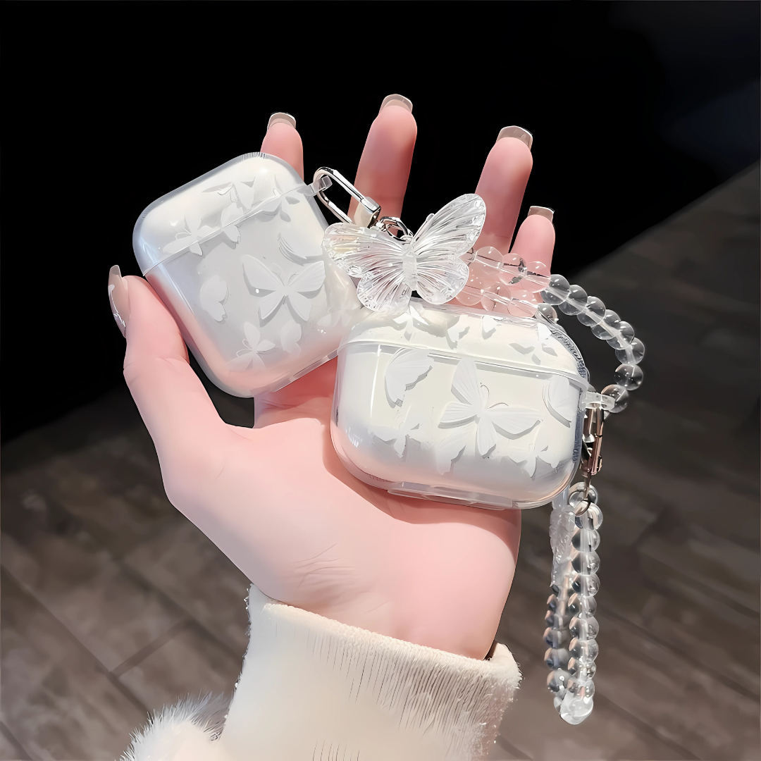 Cute Butterfly AirPods Case Soft Silicone Protective Cover for AirPods