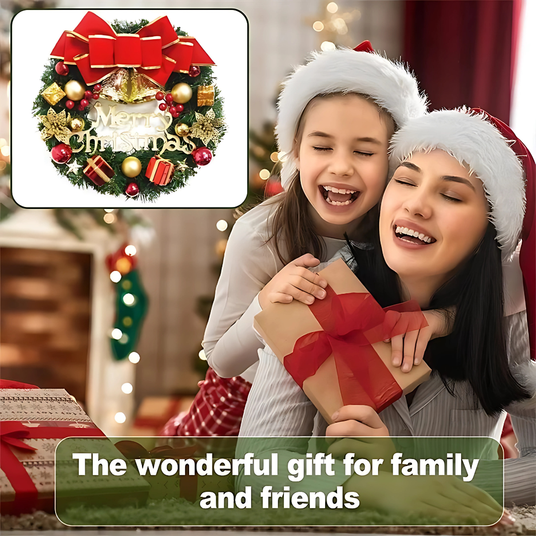 Christmas Wreath Decoration – Festive Door, Wall & Tree Ornament Holiday Décor