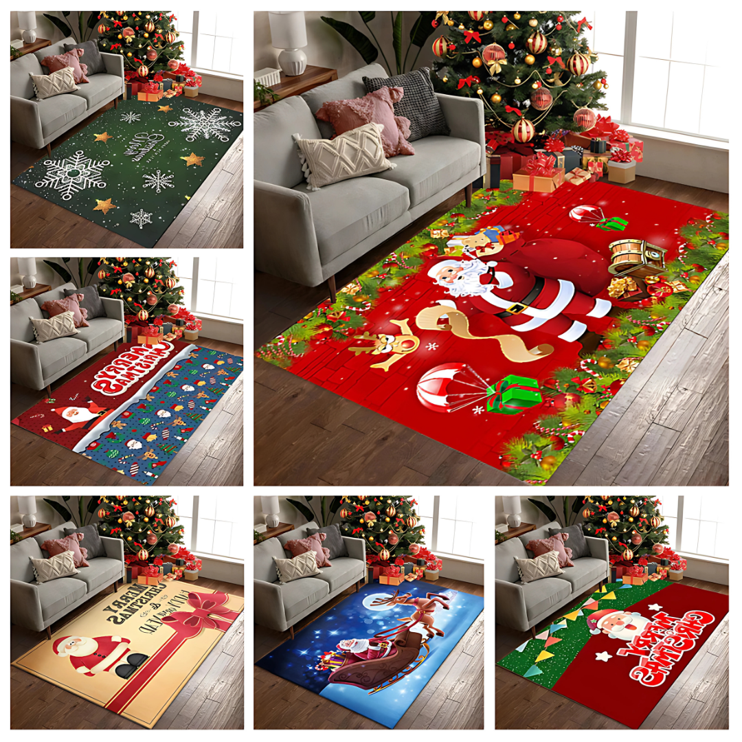 80cm x 120cm Christmas Carpet Floor Mat – Festive Door Mat