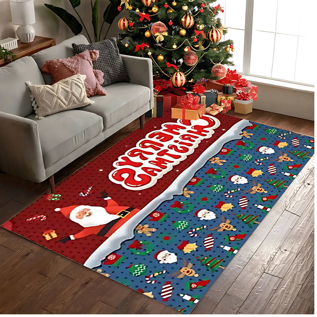 80cm x 120cm Christmas Carpet Floor Mat – Festive Door Mat