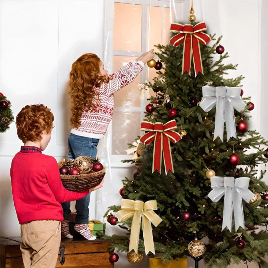 8cm Christmas Bows Hanging Ornaments