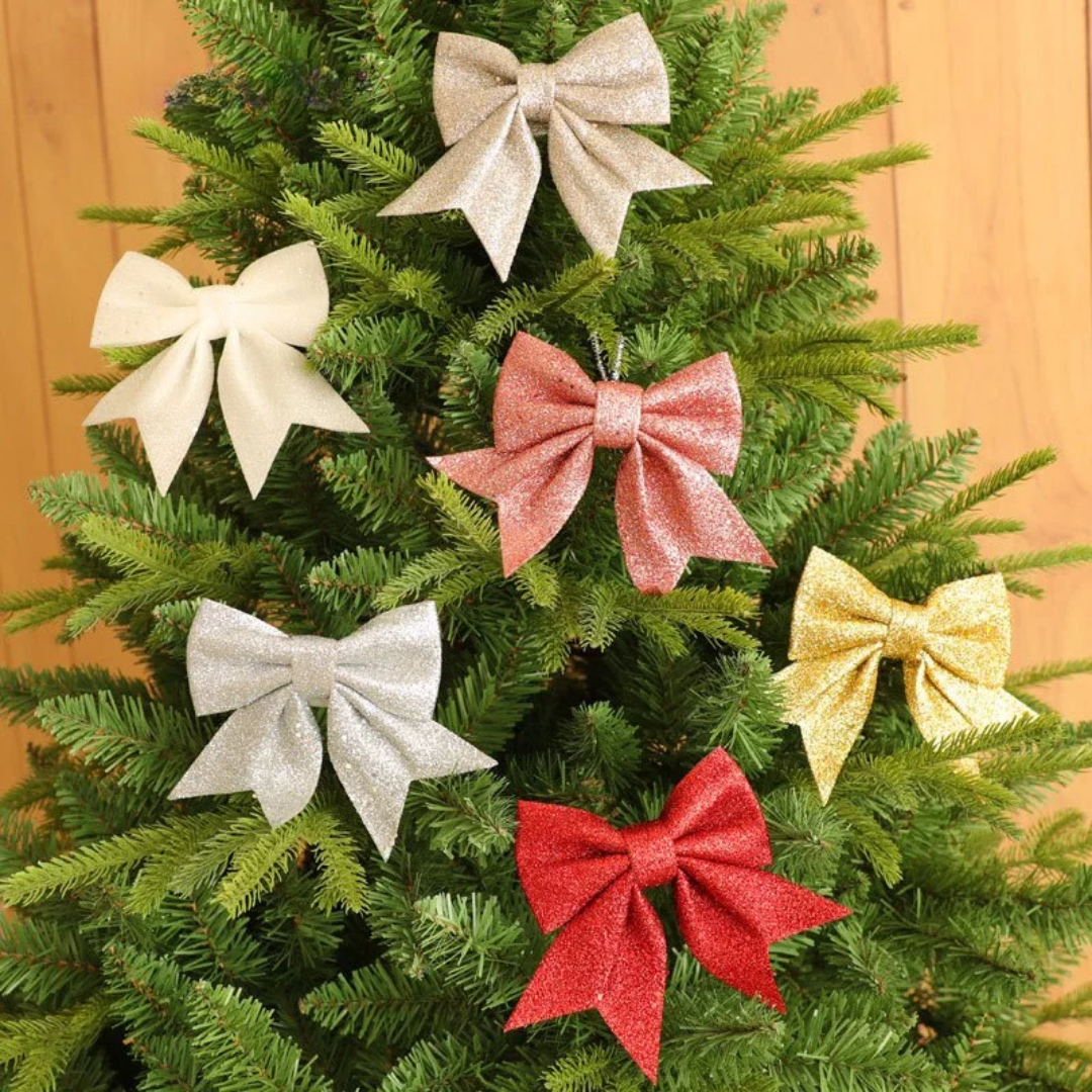 8cm Christmas Bows Hanging Ornaments
