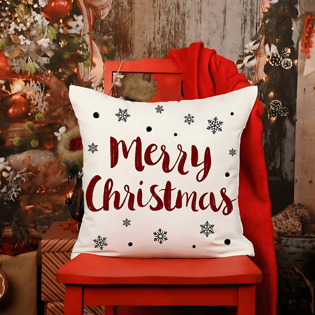 Merry Christmas Sofa Pillowcase 45x45cm Cotton Throw Pillow Cover