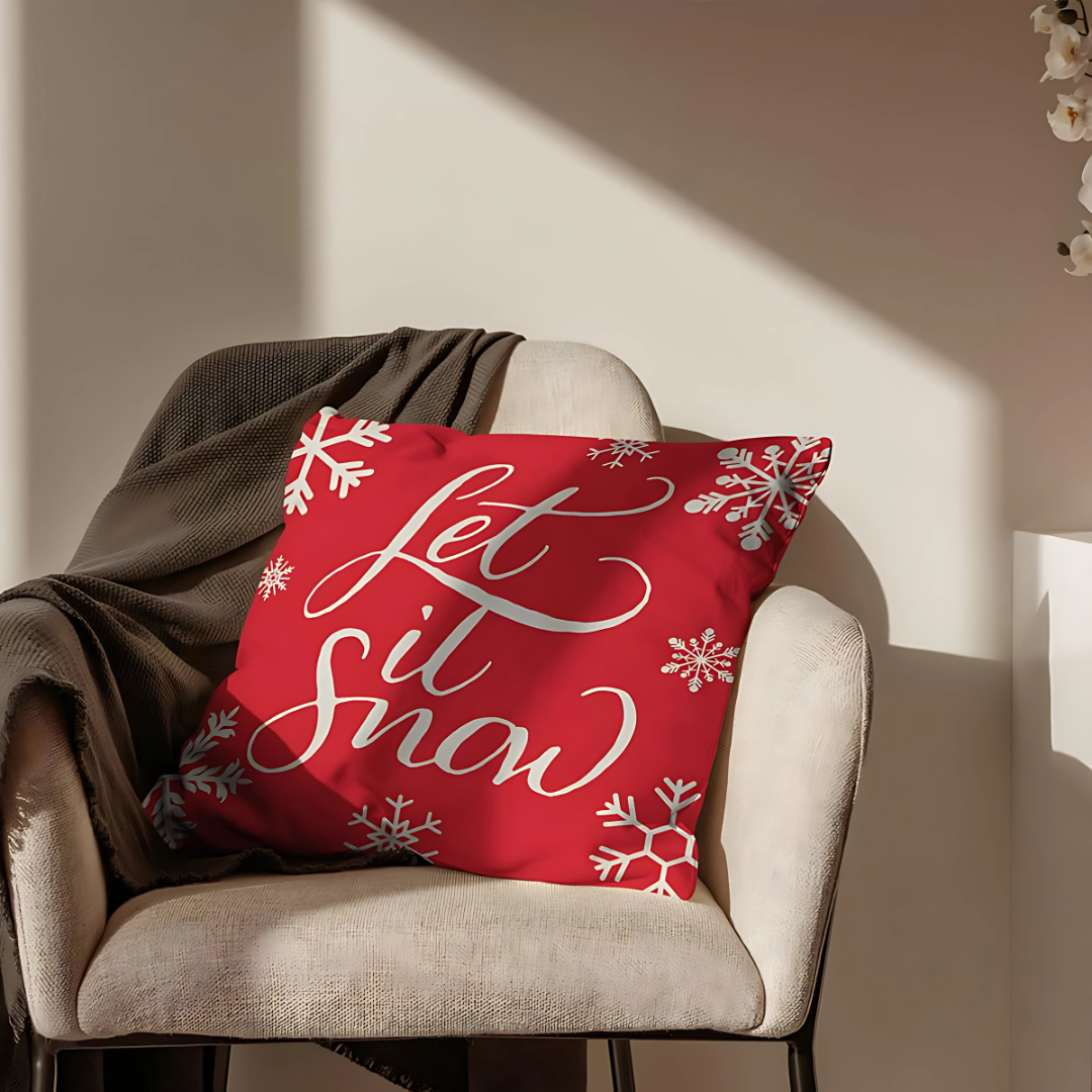 Merry Christmas Sofa Pillowcase 45x45cm Cotton Throw Pillow Cover