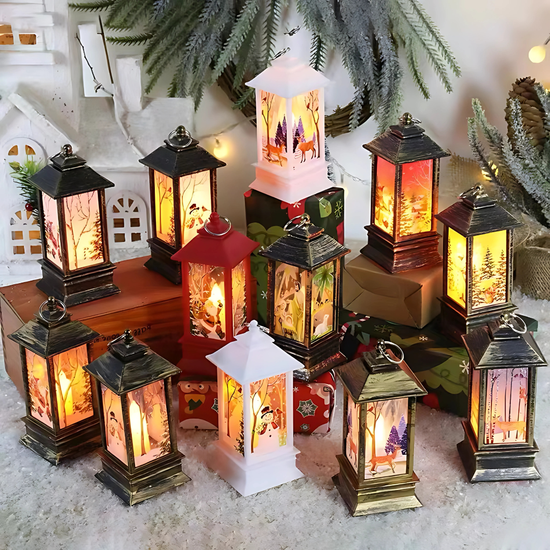 Christmas Flame Light Hanging Lantern