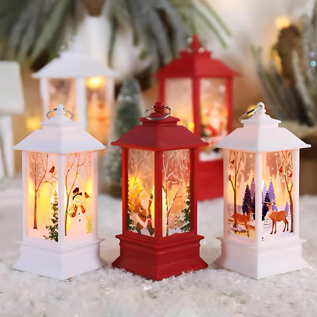 Christmas Flame Light Hanging Lantern